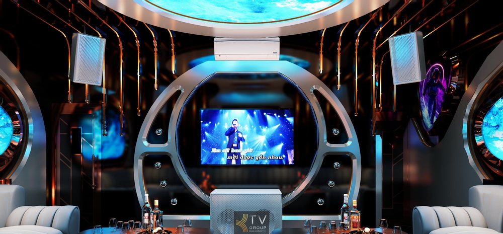 Mẫu phòng karaoke VIP Concept Galaxy Ocean Luxury LED 5D không gian vũ trụ cao cấp, thiết kế thi công KTV hiện đại, ánh sáng LED nghệ thuật, nội thất sang trọng. 