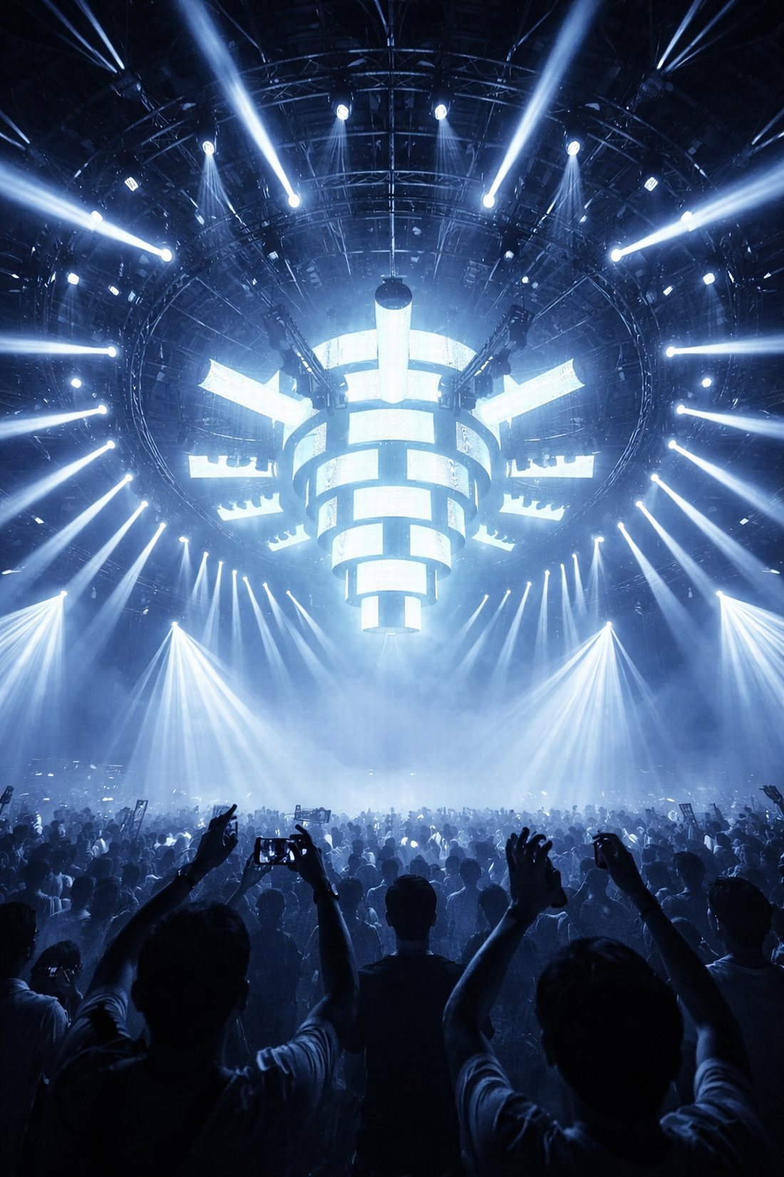 Bar EDM ánh sáng mạnh hiệu ứng đám đông