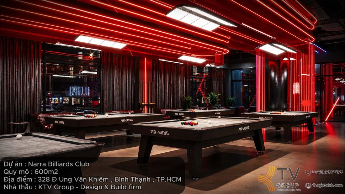 Dự án thiết kế thi công bida cao cấp do KTV Group thực hiện