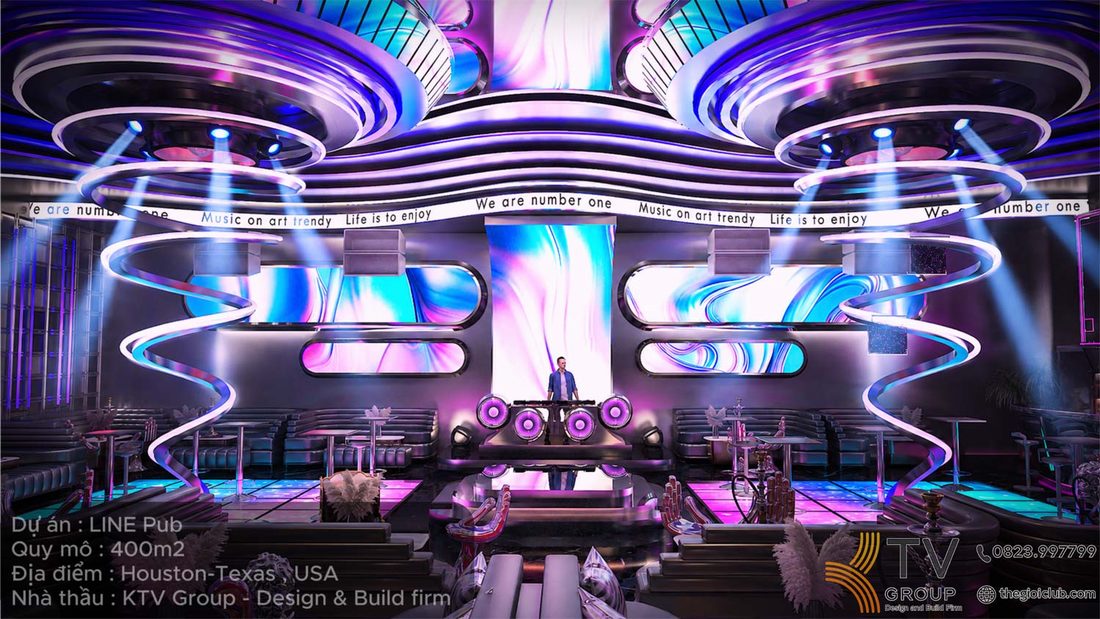 Dự án thiết kế thi công bar lounge cao cấp do KTV Group thực hiện
