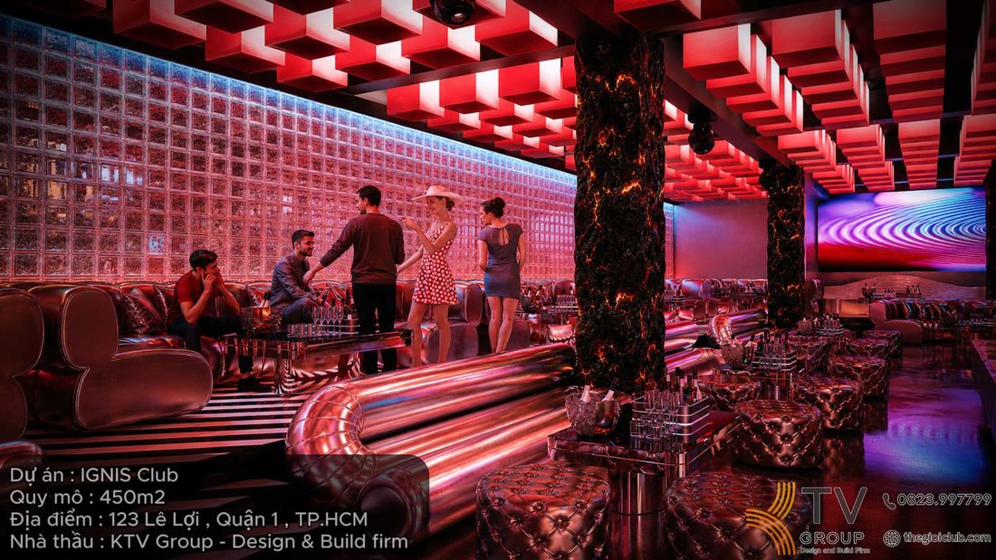 Dự án thiết kế thi công bar lounge quan 1 cao cấp do KTV Group thực hiện