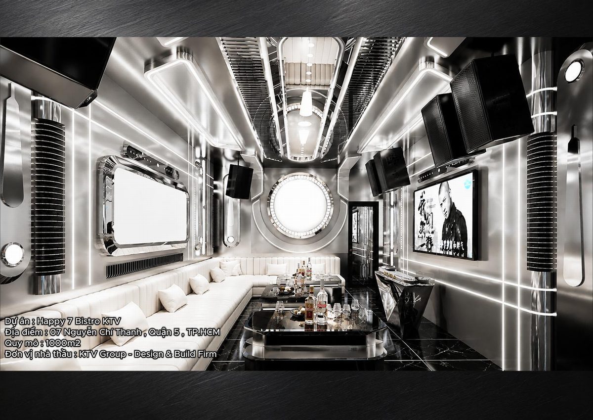 Thiết kế thi công Nightlife đồng bộ kiến trúc nội thất âm thanh ánh sáng tại TP.HCM Hệ thống âm thanh ánh sáng chuyên nghiệp cho Bar Club Lounge và KTV tại TP.HCM