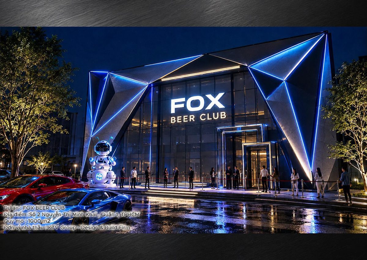 Thiết kế Beer Garden kết hợp Bar Lounge và khu giải trí Nightlife chuyên nghiệp tại TP.HCM Dịch vụ thi công Nightlife trọn gói từ xây dựng đến nội thất Bar Club Lounge tại TP.HCM