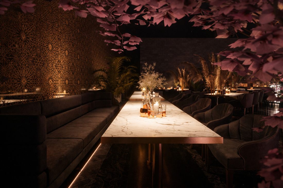 Thiết kế nhà hàng Beer Food Garden phong cách lounge sân vườn ánh sáng ấm