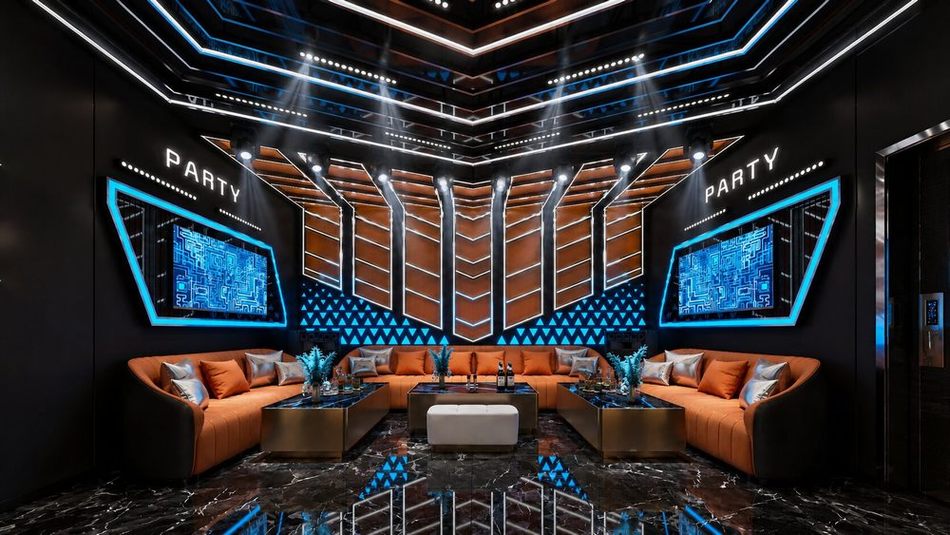 Thiết kế phòng KTV kết hợp LED và nội thất cao cấp tại TPHCM 