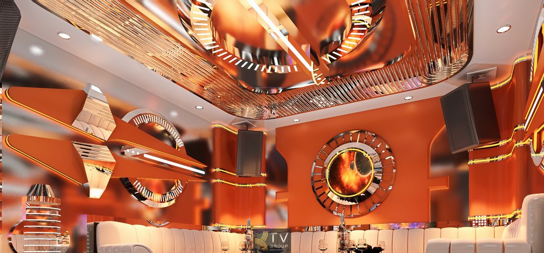 Mẫu thiết kế thi công phòng Karaoke VIP concept luxury ánh cam hiện đại tại TP.HCM, không gian sang trọng, hệ ánh sáng – âm thanh chuẩn cao cấp, tối ưu vận hành kinh doanh, giúp mô hình KTV nổi bật và thu hút khách VIP ngay từ trải nghiệm đầu tiên. 