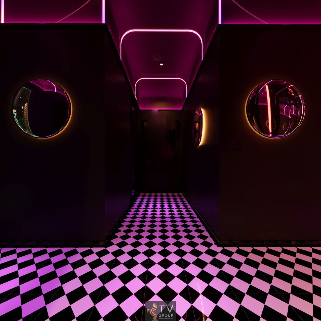 Mẫu thiết kế hành lang tầng 5 dự án massage tại Quận 1 TP.HCM giúp kết nối không gian mượt mà, nâng cao trải nghiệm di chuyển và góp phần xây dựng hình ảnh thương hiệu massage cao cấp.