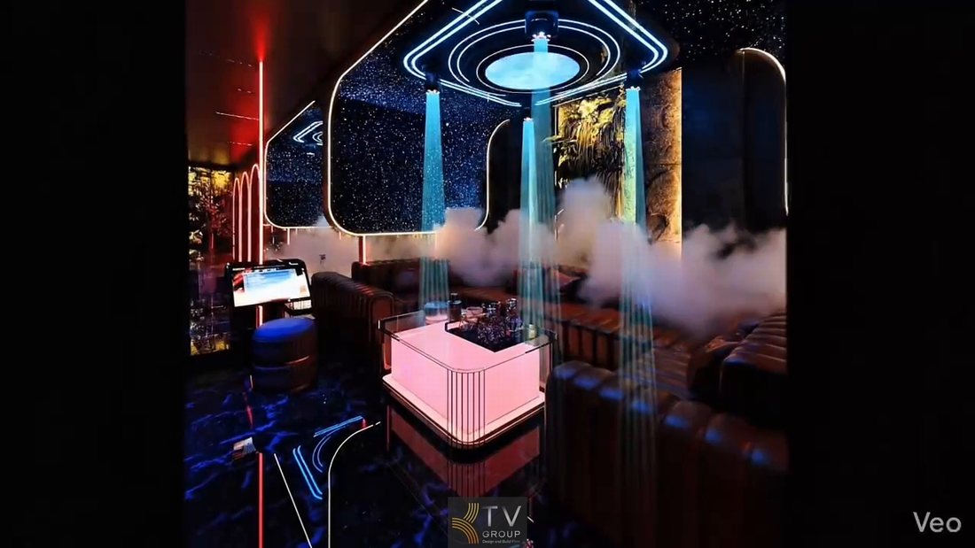 Phòng karaoke VIP phong cách Galaxy LED 5D mang dấu ấn không gian vũ trụ hiện đại, thiết kế ánh sáng nổi bật, bố trí nội thất khoa học và giải pháp thi công tối ưu vận hành, giúp chủ đầu tư dễ định giá cao và thu hút khách VIP. 