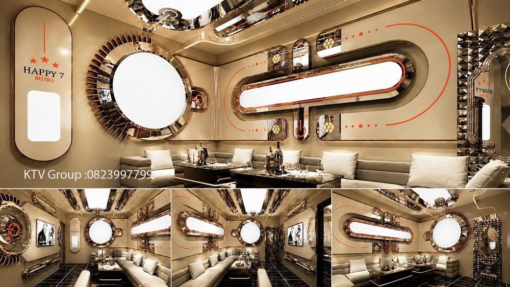 Thiết kế karaoke VIP hiện đại với phong cách luxury tối giản, ánh sáng LED nghệ thuật, nội thất cao cấp và không gian giải trí sang trọng đầy khác biệt.