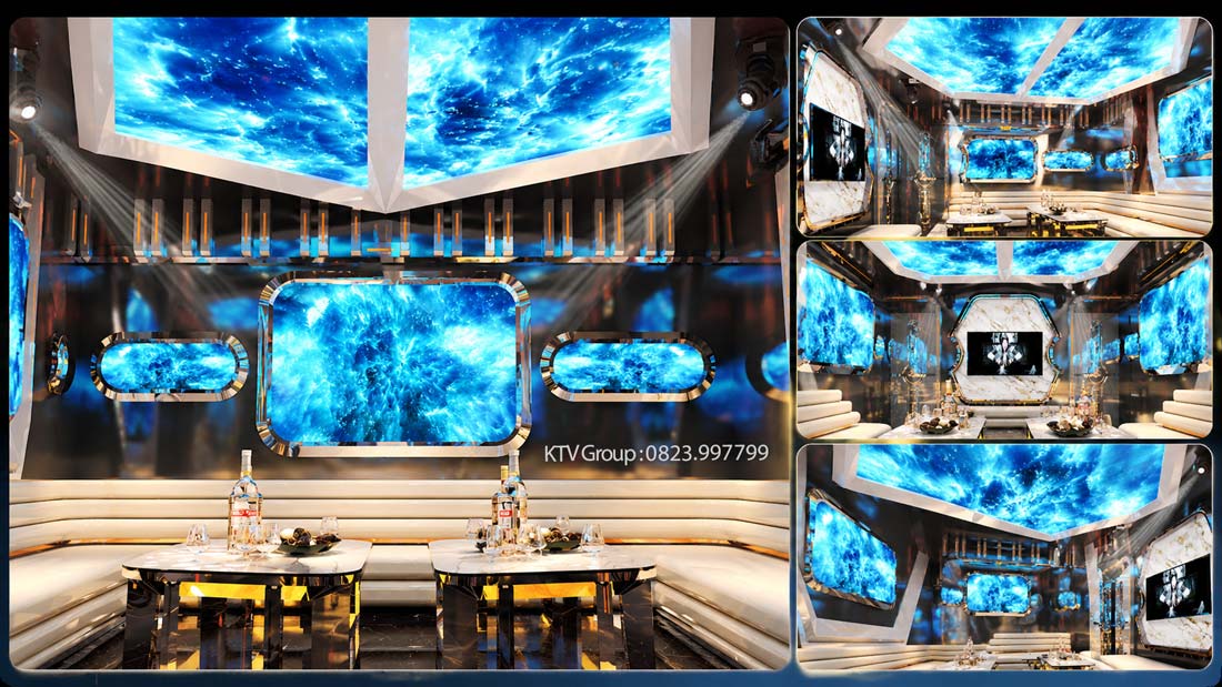 H3: Thiết Kế Karaoke KTV Galaxy Luxury – Không Gian Giải Trí Đậm Chất Công Nghệ Và Vũ Trụ Tương Lai 