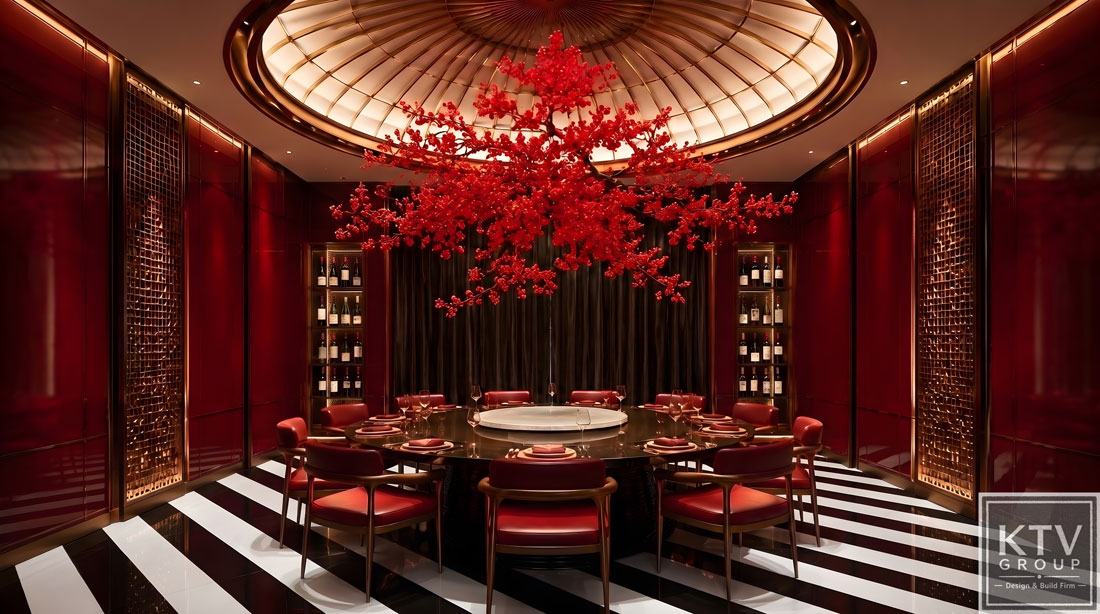 Thiết kế thi công phòng VIP nhà hàng cao cấp tại TPHCM phong cách Oriental Luxury Nội thất phòng VIP nhà hàng sang trọng với bàn ăn tròn và cây hoa nghệ thuật Mẫu phòng VIP nhà hàng đẹp hiện đại kết hợp phong cách Á Đông cao cấp Thi công phòng ăn VIP nhà hàng với nội thất màu đỏ sang trọng Thiết kế phòng tiếp khách VIP nhà hàng cao cấp tại TP.HCM Không gian phòng VIP nhà hàng với tủ rượu âm tường đẳng cấp Thiết kế nội thất phòng ăn riêng nhà hàng chuẩn Luxury hiện đại Mẫu phòng VIP nhà hàng sử dụng bàn ăn tròn và trần mái vòm nghệ thuật Thi công nội thất phòng VIP nhà hàng cao cấp tối ưu trải nghiệm khách hàng Thiết kế phòng VIP nhà hàng Oriental Luxury sang trọng và đẳng cấp tại TP.HCM