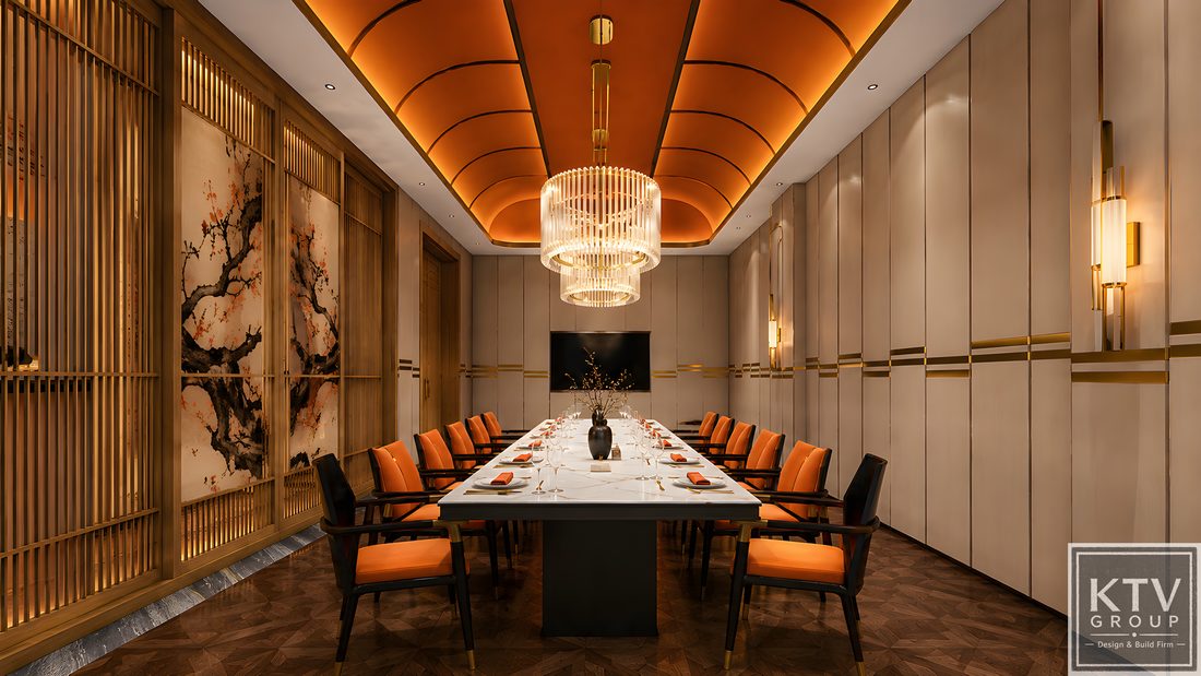 Thiết kế phòng VIP nhà hàng Modern Asian Luxury tại TP.HCM Thi công nội thất phòng VIP nhà hàng bàn ăn dài cao cấp Mẫu phòng VIP nhà hàng sang trọng phong cách Á Đông hiện đại Thiết kế phòng ăn VIP nhà hàng với đèn chùm pha lê đẹp Nội thất phòng VIP nhà hàng cao cấp tông màu vàng đồng Phòng VIP nhà hàng hiện đại tích hợp ăn uống và karaoke nhẹ Thi công phòng VIP nhà hàng cách âm sang trọng tại TP.HCM Mẫu phòng VIP nhà hàng dành cho tiếp khách doanh nhân Thiết kế nội thất phòng VIP nhà hàng đẳng cấp trọn gói Không gian phòng VIP nhà hàng cao cấp đẹp hiện đại tại TP.HCM