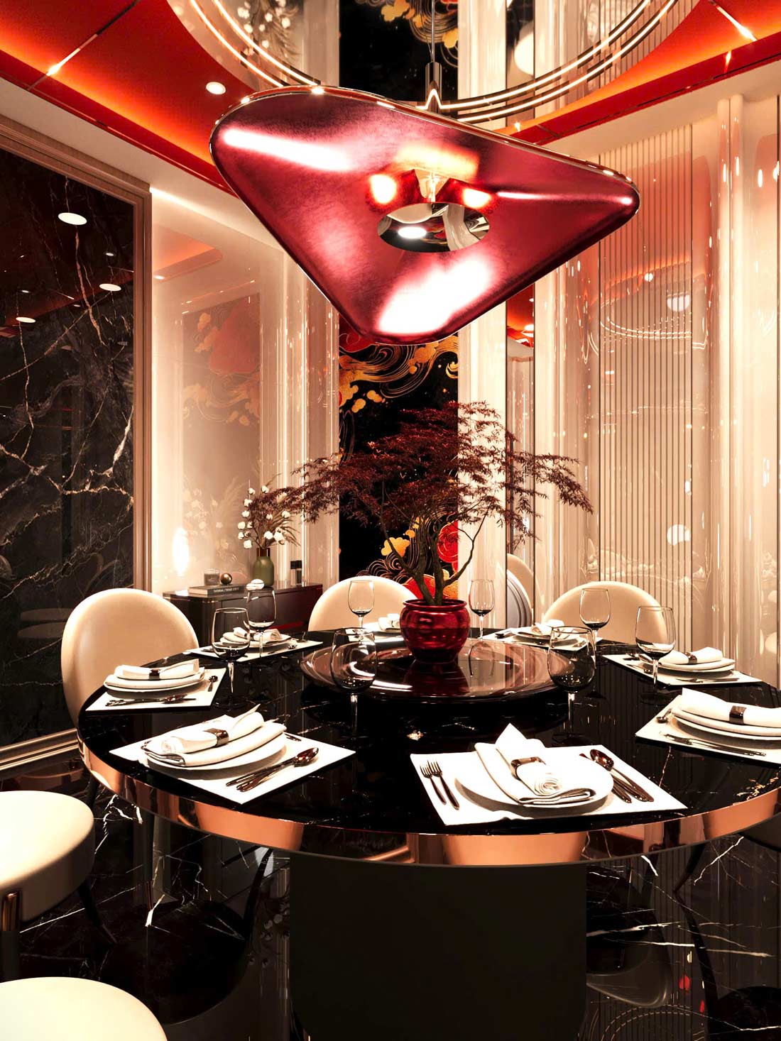 Thiết kế phòng VIP nhà hàng nghệ thuật tiếp khách và ẩm thực