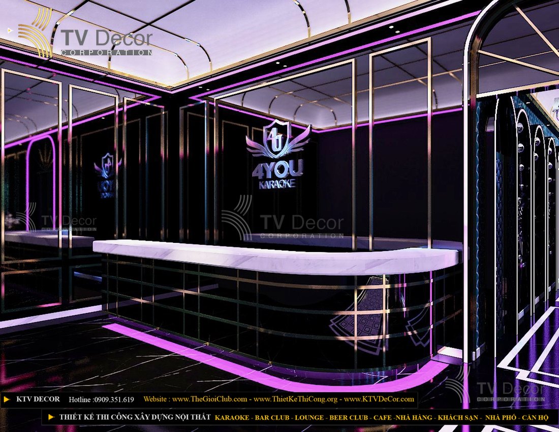 Mẫu thiết kế sảnh và hành lang - công trình KTV Côn Đảo báo giá karaoke  3