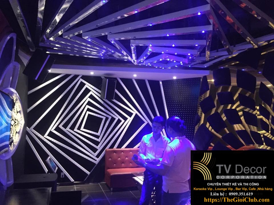Mẫu thiết kế thi công phòng karaoke KTV61 1,Thiết kế thi công phòng karaoke Led hiện đại 6 triệu đồng 1m2 