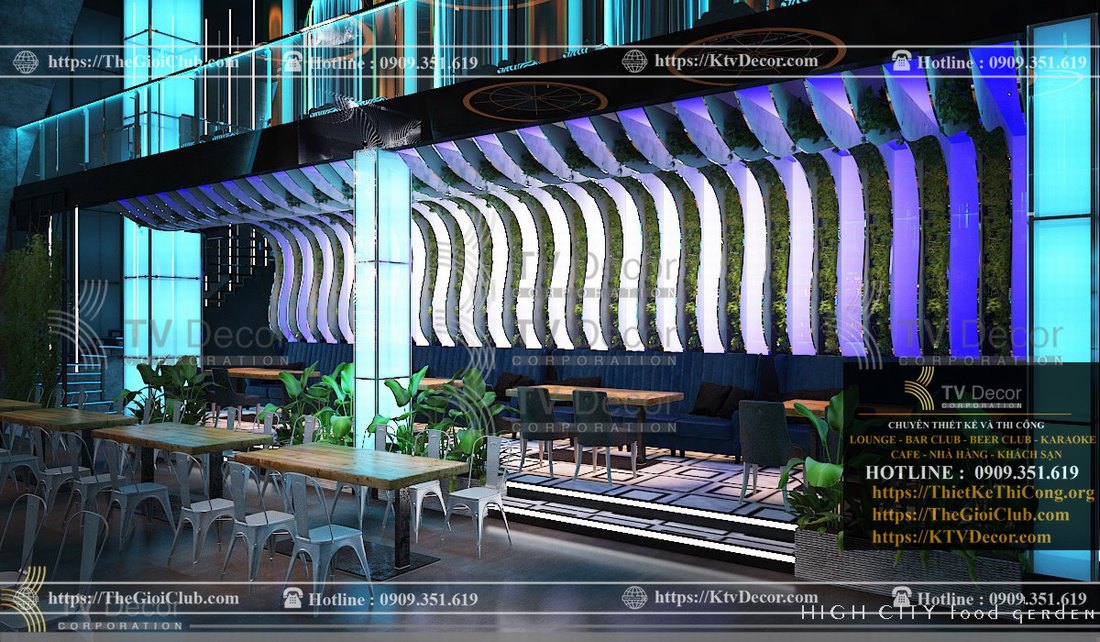 Thiết kế Lounge Bar theo phong cách BAR BEER FOOD GARDEN -  13