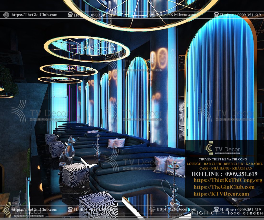 Thiết kế Lounge Bar theo phong cách BAR BEER FOOD GARDEN -  15