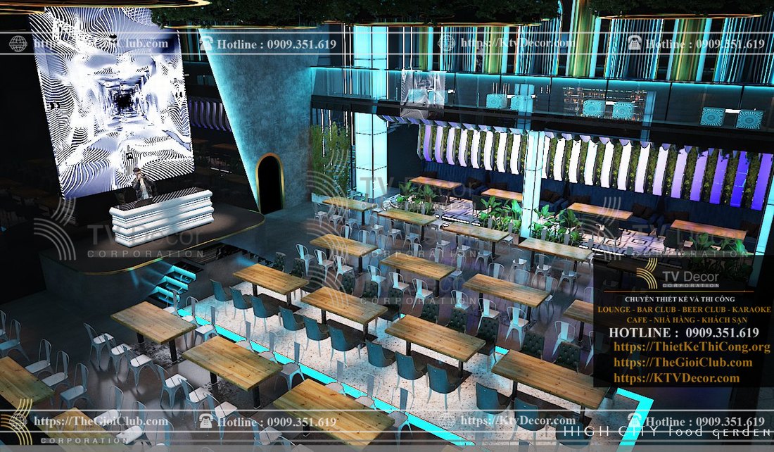Thiết kế Lounge Bar theo phong cách BAR BEER FOOD GARDEN -  4