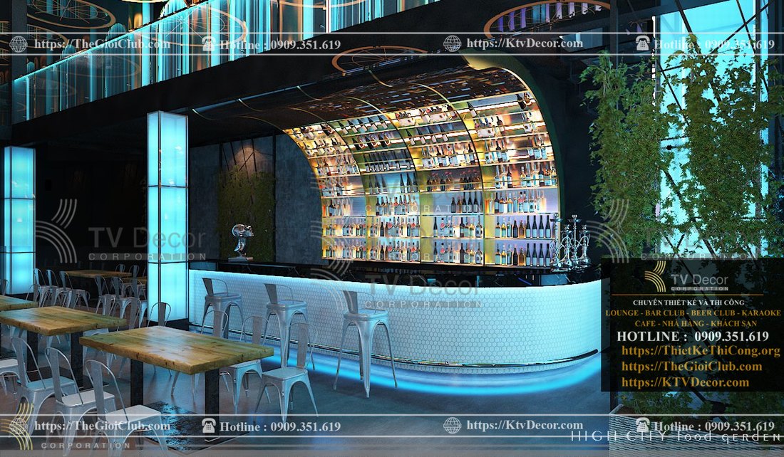 Thiết kế Lounge Bar theo phong cách BAR BEER FOOD GARDEN -  9