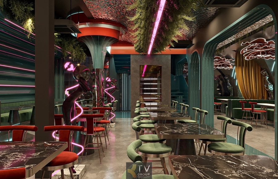 Thiết kế thi công Beer Garden trọn gói đáp ứng mô hình F&B 2025–2026 với tiêu chuẩn ánh sáng và công năng cao cấp 33