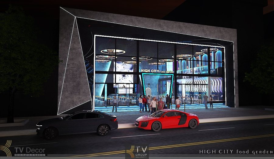 Thiết Kế Thi Công Nhà Hàng Beer Food Garden Hiện Đại – Sân Khấu LED Ấn Tượng Thu Hút Khách 1