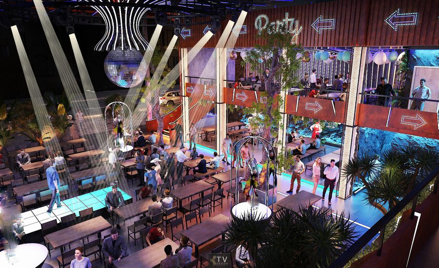 Thiết kế thi công nhà hàng Beer Garden xu hướng mới với không gian 2 tầng, ánh sáng LED hiện đại và giải pháp tối ưu chi phí – KTV GROUP 