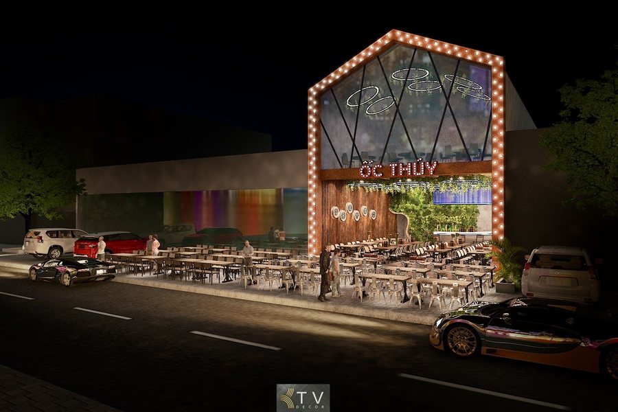 Không gian nhà hàng Ốc Thúy tối ưu công năng và lối di chuyển khách hàng 