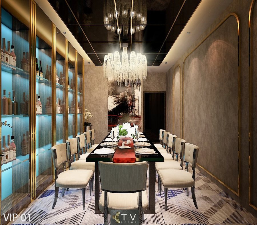 Phòng VIP nhà hàng được thiết kế sang trọng, riêng tư, phù hợp tiếp khách, tiệc riêng và gia tăng giá trị trải nghiệm cao cấp.KTV GROUP mang đến giải pháp thiết kế – thi công phòng VIP nhà hàng tối ưu chi phí, dễ vận hành và nâng tầm thương hiệu.