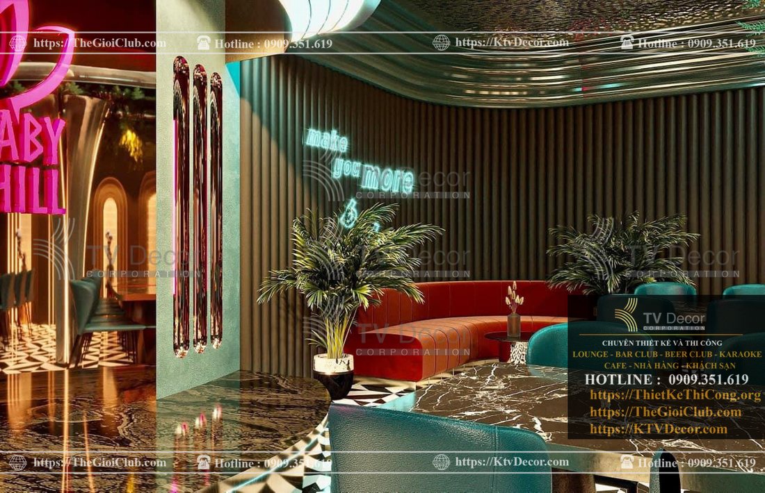 Báo giá thiết kế nhà hàng phong cách Lounge Bar xu hướng mới 11