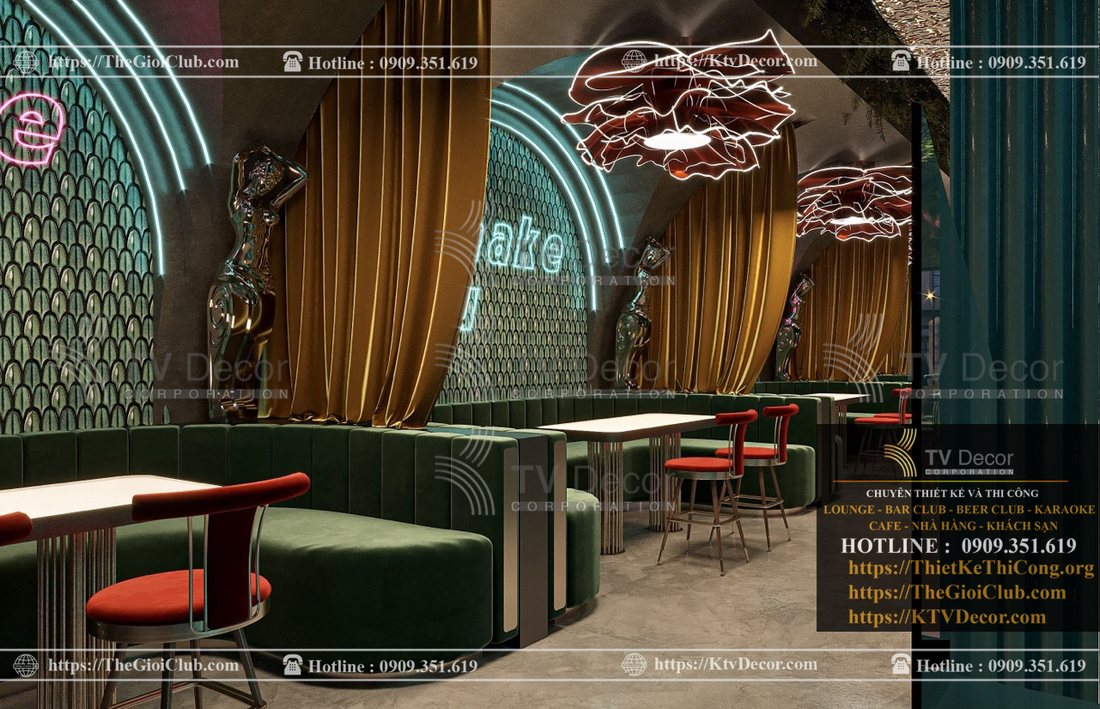 Báo giá thiết kế nhà hàng phong cách Lounge Bar xu hướng mới 6