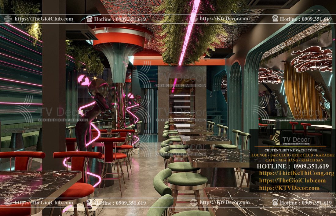 Báo giá thiết kế nhà hàng phong cách Lounge Bar xu hướng mới 7