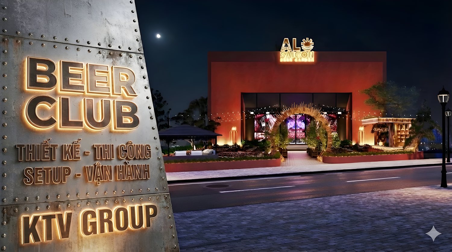 Thiết kế - Thi công - Set up - Vận hành Beer Club - KTV GROUP