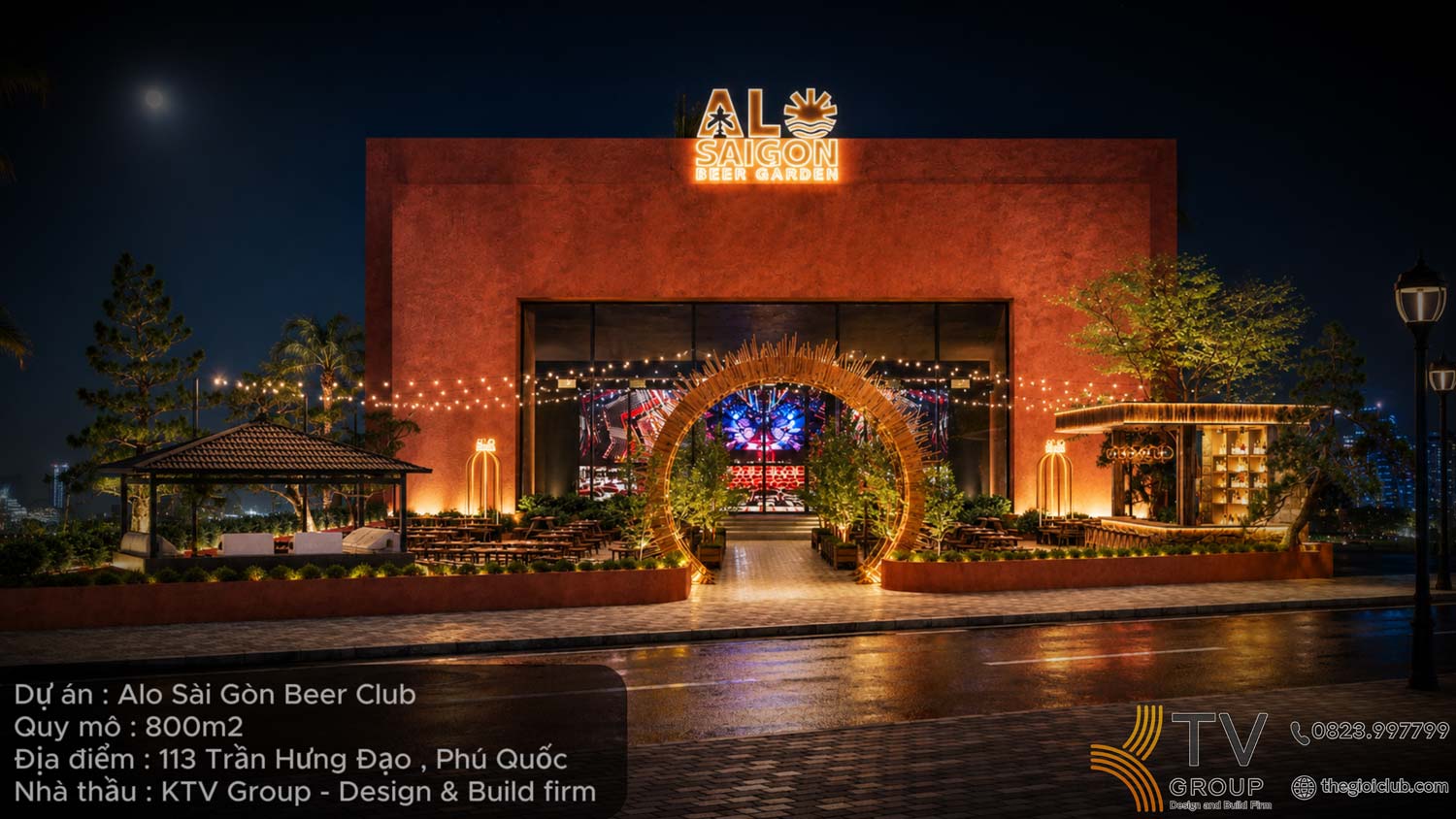 Thiết kế thi công Alo Beer Garden Phú Quốc Kiên Giang