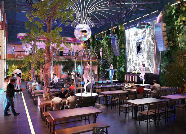 Thiết kế không gian Beer Garden hiện đại  kết nối ẩm thực ánh sáng và giải trí