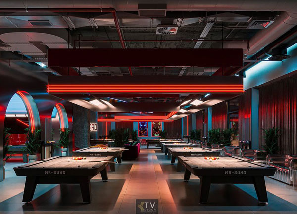 Thiết Kế Không Gian BiDa Đối Xứng Hiện Đại Trải Nghiệm Đỉnh Cao Tại Club Billiard