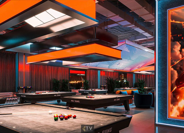Thiết kế nội thất Club BiDa Sự kết hợp hoàn hảo giữa ánh sáng và công năng