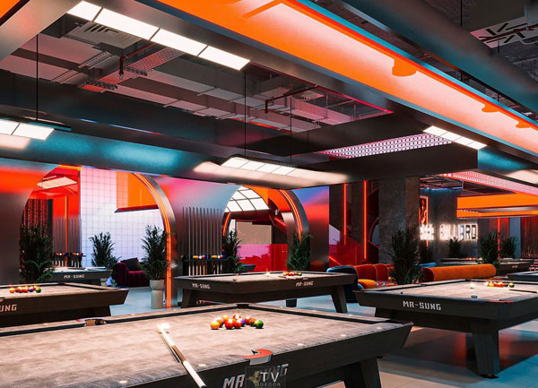 Thiết kế nội thất Club BiDa hiện đại