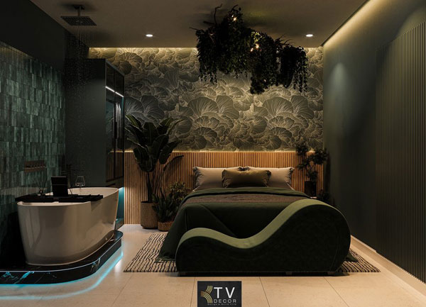 Thiết kế khách sạn tình yêu phong cách Tropical Zen