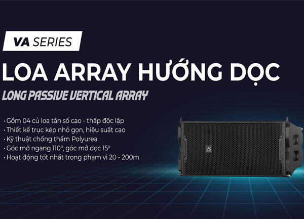 Loa Array Hướng Dọc Âm Thanh Chuyên Nghiệp Cho Sân Khấu Sự Kiện ,VA Series