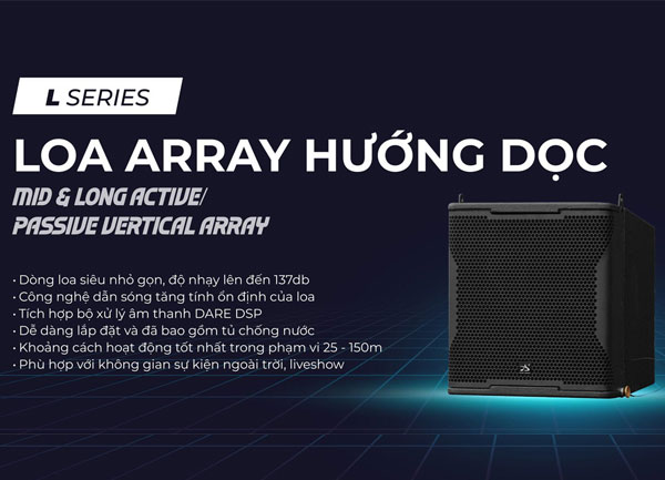 Loa Array Hướng Dọc L Series – Nhỏ Gọn, Công Suất Lớn