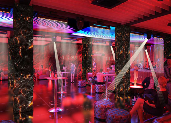 Dự án thiết kế thi công Bar Club Quận 1 – Hiện đại, ánh sáng 3D