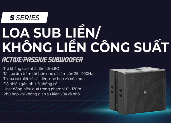Loa Sub DARE S18/S18A 18 Active/Passive Subwoofer – 2000W 128db