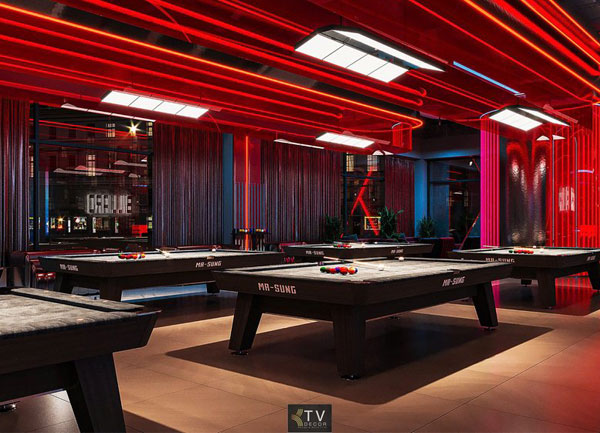 Thiết kế thi công Set up câu lạc bộ Billiards - Bida tại TPHCM