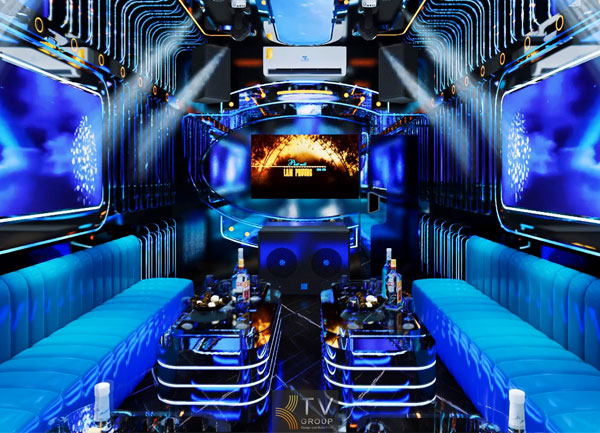 Làm phòng Karaoke KTV phong cách tương lai ánh sáng công nghệ đột phá