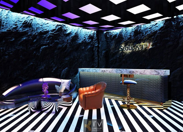 Thiết Kế Nội Thất Quầy Lễ Tân Karaoke Seoul KTV Phong Cách Hiện Đại