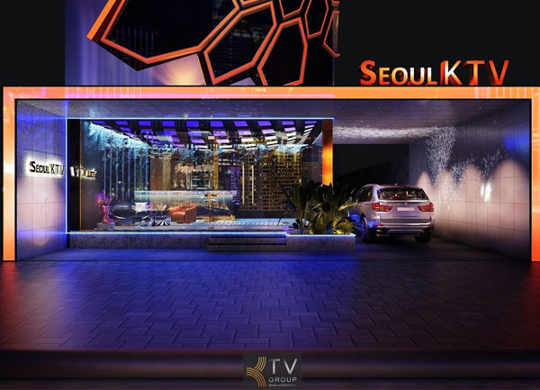 Thiết Kế Sảnh Đón Karaoke Seoul KTV  Concept Vũ Trụ Ánh Sáng