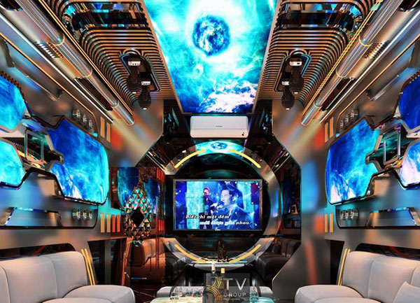 Thiết kế thi công phòng karaoke phong cách vũ trụ LED 5D - 6D