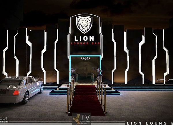 Thiết kế ngoại thất mặt tiền quảng cáo công trình Lounge Club