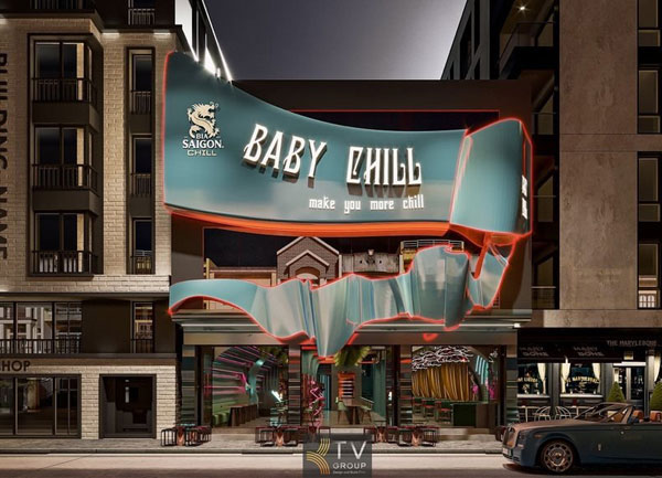 Thiết kế ngoại thất mặt tiền nhà hàng Lounge Garden Concept