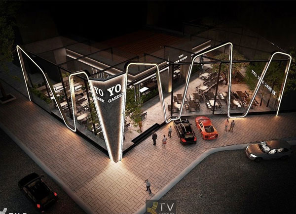 Mẫu thiết kế ngoại thất Beer Garden nổi bật với kết cấu mở